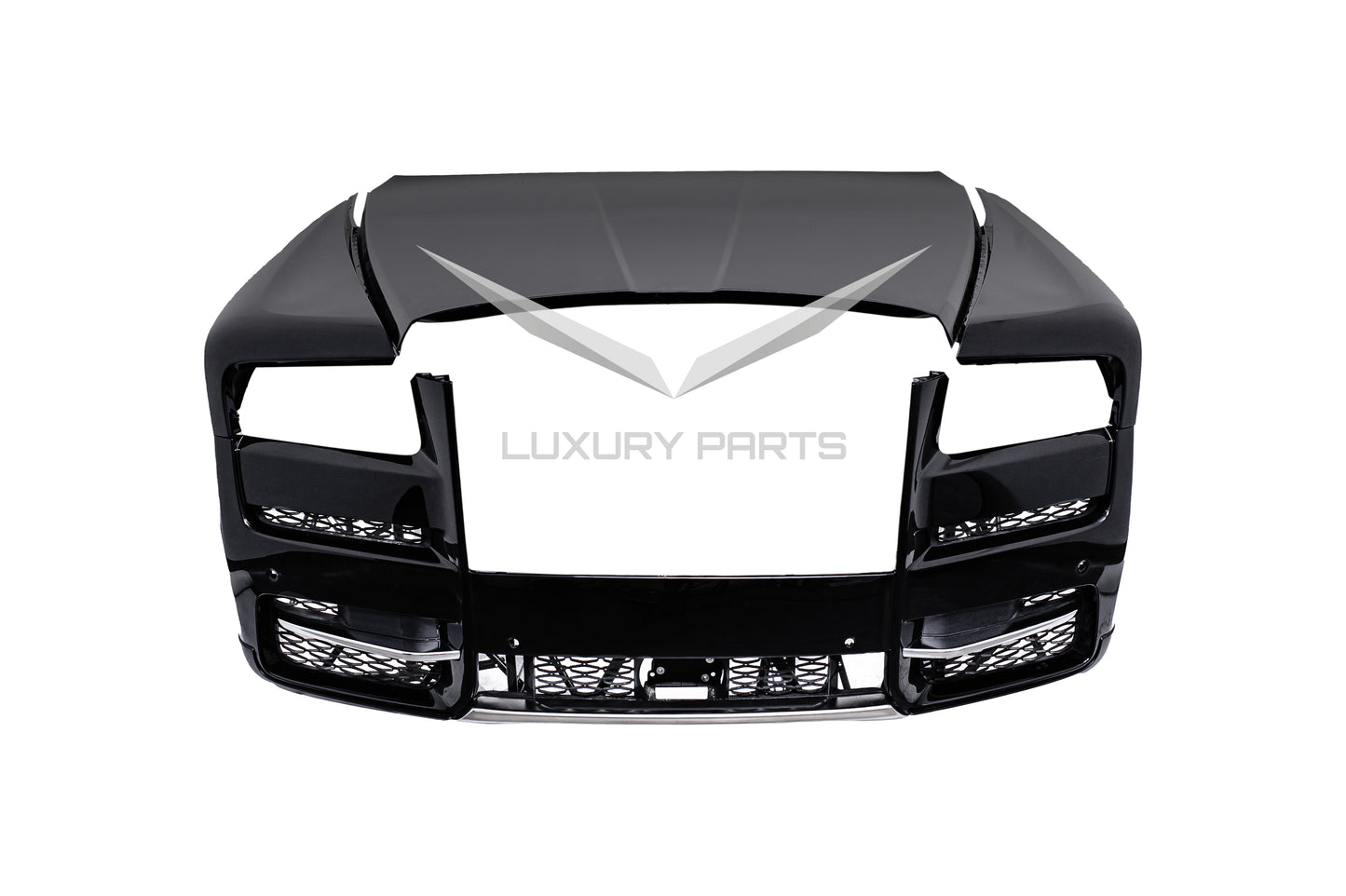 ROLLS ROYCE CULLINAN front set, black- bonnet ,fender left, fender right, bumper 41007450196, 41008497047, 41008497048, 51117448895