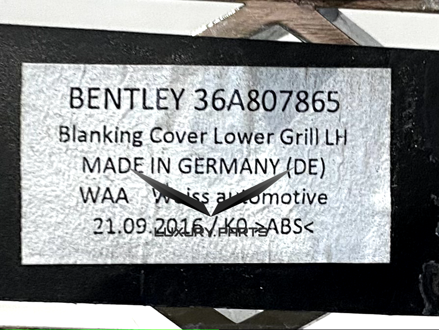 Bentley Bentayga Grill LH 36A807865, 36A807675