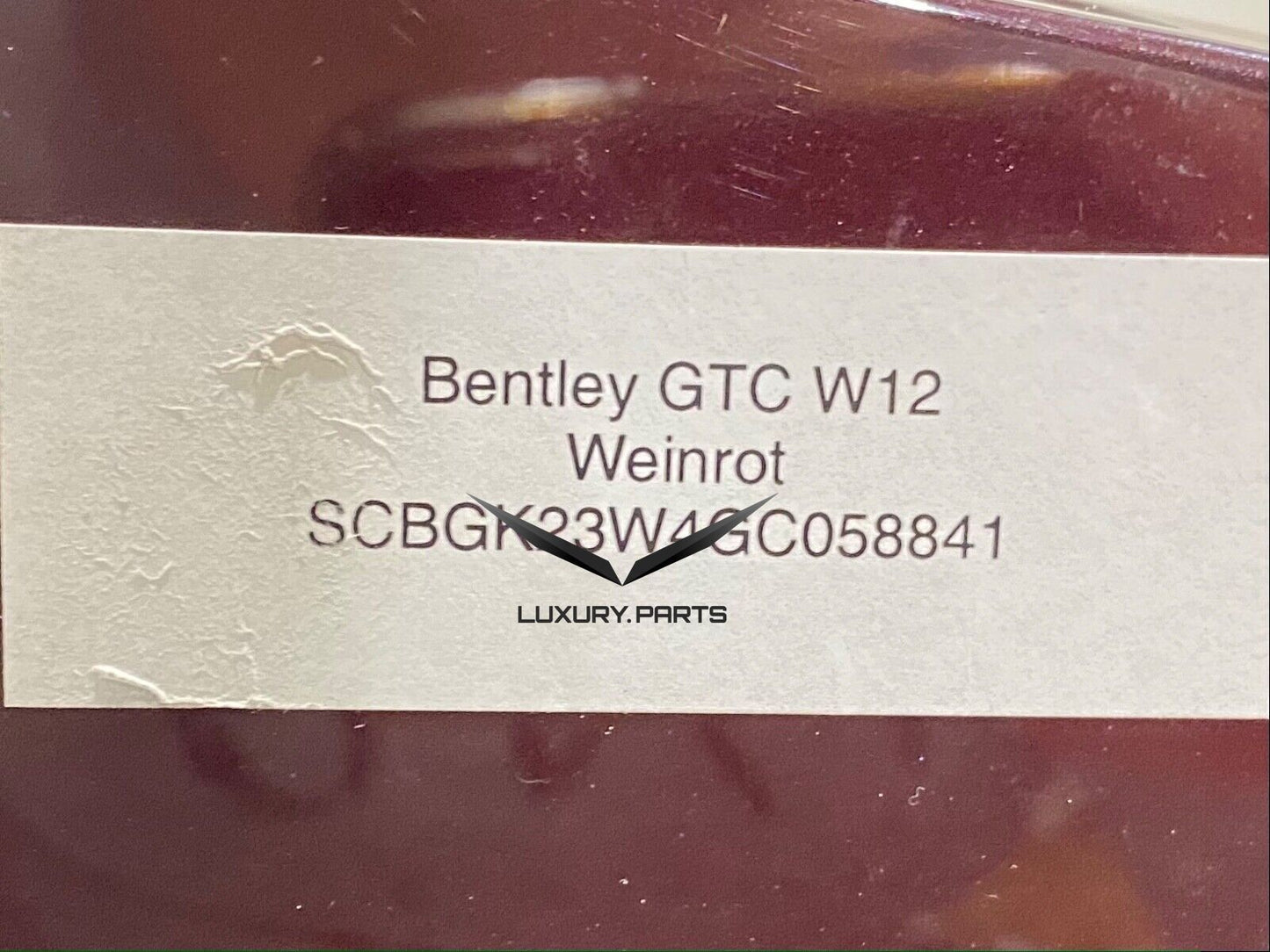 Bentley Continental GTC  Rear Bumper Chrome Weinrot