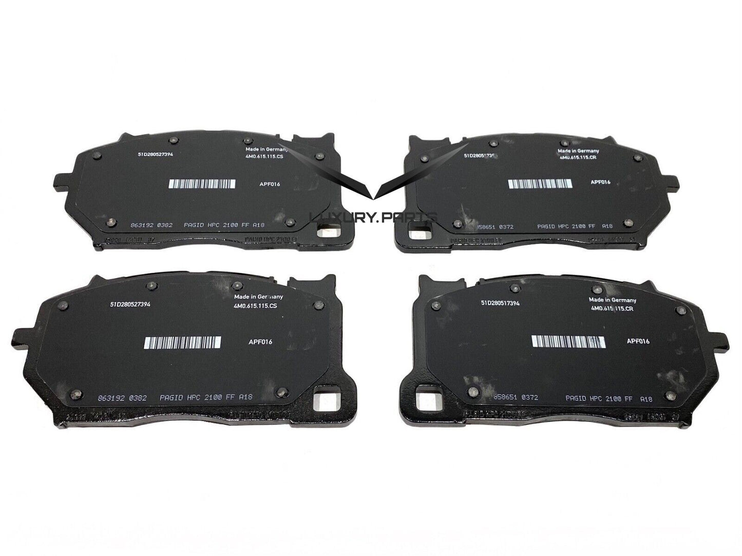 Lamborghini Urus Brake Disc Pads Set 4M0698451AA, 4M0698151AR