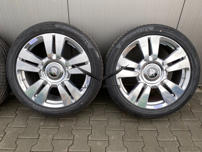 Rolls Royce Cullinan Fully Polished Wheels Set 22 Inch