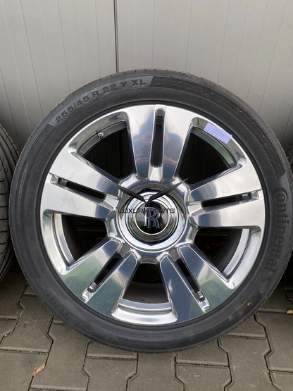 Rolls Royce Cullinan Fully Polished Wheels Set 22 Inch