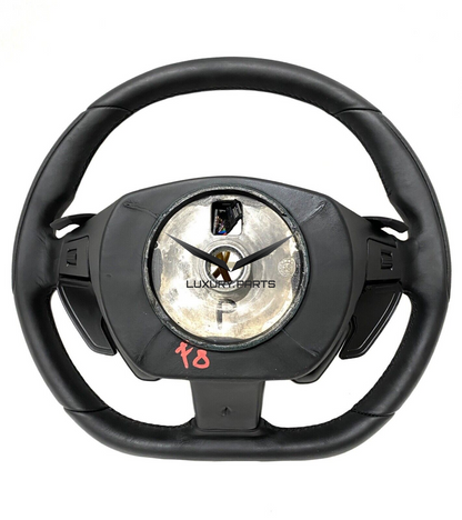 Ferrari F8 Leather Steering Wheel Black