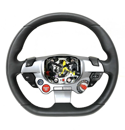 Ferrari F8 Leather Steering Wheel Black