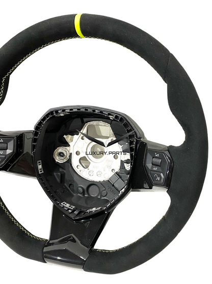 Lamborghini Aventador SVJ Steering Wheel Suede Yellow