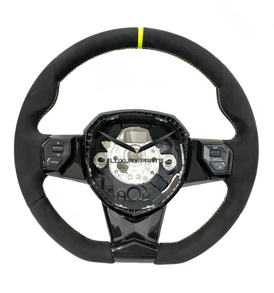 Lamborghini Aventador SVJ Steering Wheel Suede Yellow